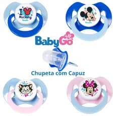 kit 2 ou unitário CHUPETA ORTO C/ CAPUZ DO MICKEY (2 UN - MENORES ou MAIORES DE 6 MESES ) BABYGO