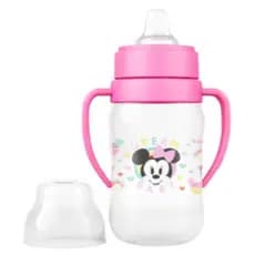 Copo de Treinamento Bebê 300ml com Alça Rosa Minnie Disney – Infantil Transição Mamadeira