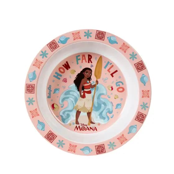 Prato Bowl Infantil Temático – Moana Princesas Disney | BabyGo | Produto Licenciado