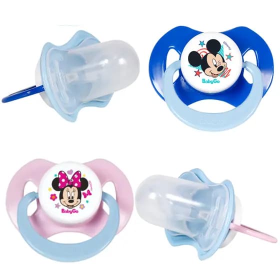 Chupetas Kit 2 unidades ou unitaria Mickey Bico silicone Ortodôntico Bebê (MENOR e MAIOR DE 6 MESES)