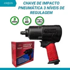 Chave De Impacto Pneumática Com 3 Níveis Regulagem de Torque Corneta
