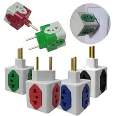 PINO ADAPTADOR CUBO QUADRUPLO 10A COLORIDO