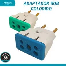 Adaptador de Tomada 10A/20A Pino Maciço Bob Resistente