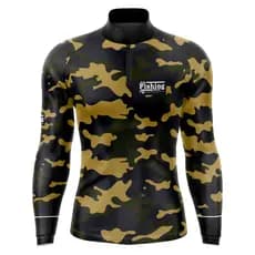 Camisa de pesca esportiva com proteção UV 50+ - CAMUFLADA
