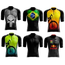 Camisa ciclismo Camiseta ciclismo masculina com proteção UV50+