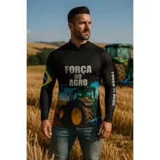 Camisa Camiseta Agro longa com Proteção UV50+