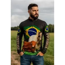 Camisa Camiseta Agro longa com Proteção UV50+