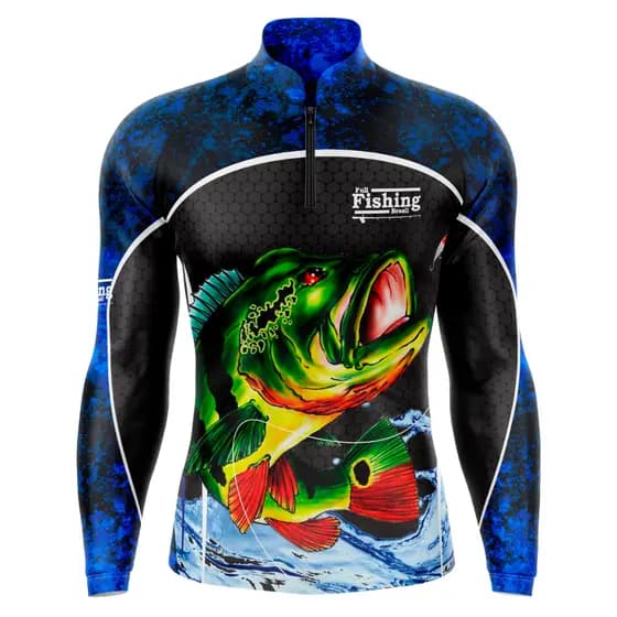 Camisa de Pesca Full Fishing Brasil - Darkblue