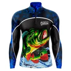 Camisa de Pesca Full Fishing Brasil - Darkblue