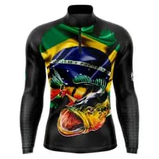 Camisa de pesca esportiva com proteção UV 50+ - BRASA