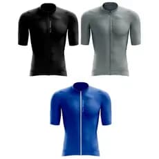 Camisa ciclismo Zíper Total Camiseta ciclismo masculina  zíper full com proteção UV50+