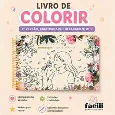 Livro de Colorir 48 Folhas, 150g | Arte Relaxante • Dani Fernandes e Animativa • Papel Premium