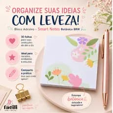 Blocos Adesivos desenho Botânica - Orgânico - Camadas 30 fls  - BRW