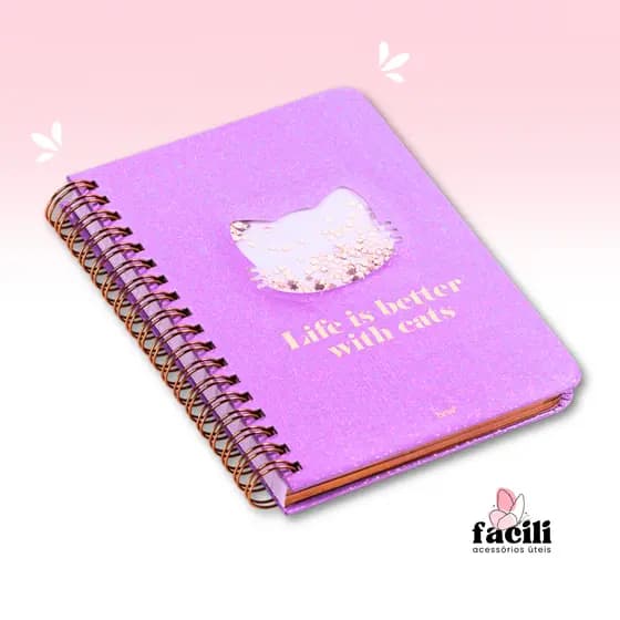 Mini Caderno c/ Glitter Best Friend 80 fls - BRW