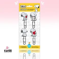 Clips Decorados Snoopy | 4 Unidades Sortidas • Papelaria Criativa Tilibra