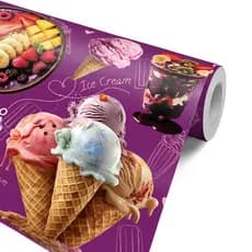 Papel de Parede Açaí Sorvetes com Frutas e Delícias para Sorveteria Divertida