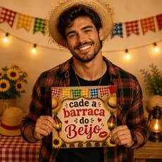 Kit 3 Quadros Festa Junina Arraiá MDF 20x20cm Decoração Mesa Barraca São João