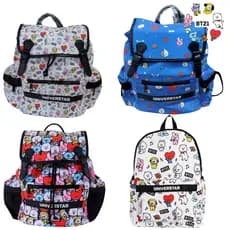 Mochila de Costas Personagens BT21 Diversos Modelos BTS K-pop
