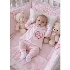Kit Pagão Recém-Nascido 5 Peças Bordado Príncipe ou Princesa – Bebê Menino e Menina Maternidade