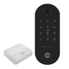 Fechadura Digital Biométrica Lia Preto Fosco + Kit Conectividade Yale