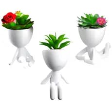 Kit 3 Vasinhos Decorativo Robert Plant Bob Para Suculentas