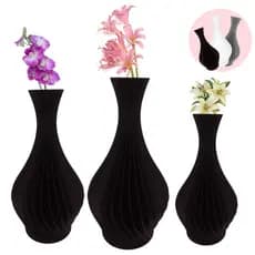 Kit Jogo 3 Vasos Espiral Jardim Casa Planta Diamante Decorativo Jarro