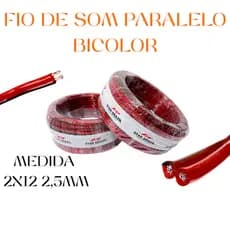 Cabo de Som Paralelo 2 vias 2x12 2,5mm Bicolor  5/10/25 metros