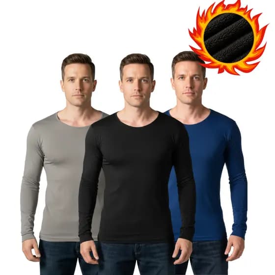 Blusa de Frio Masculina Segunda Pele Forrada Térmica Manga Longa