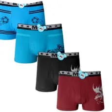 Cueca Boxer Microfibra Cós Elástico Conforto Masculina Tamanhos 2 a 16
