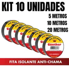 Kit 10 Fitas Isolante de 5 -10 ou 20 Metros Alta qualidade Tecnologia Alemã