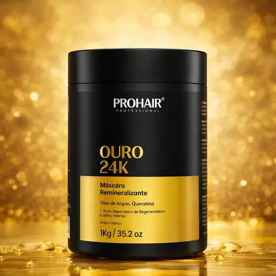 Máscara De Hidratação Ouro 24K ProHair Cronograma Capilar