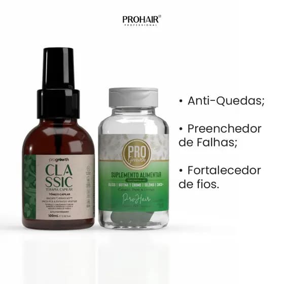 Kit Crescimento Tônico Para Cabelo Barba e Sobrancelha Biotina Para Cabelo