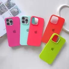 Capa de Silicone para iPhone 1112 13 14 15 Pro Max plus - Toque Suave, Cores Vibrantes, Tendência，Proteção Total