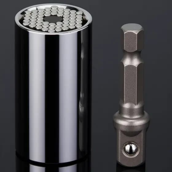 Chave de Boca Universal de 7mm a 19mm com Adaptador para Parafusadeira