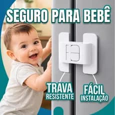 Trava para Porta de Geladeira Gavetas Multiuso Protetor Segurança Criança Proteção Bebê