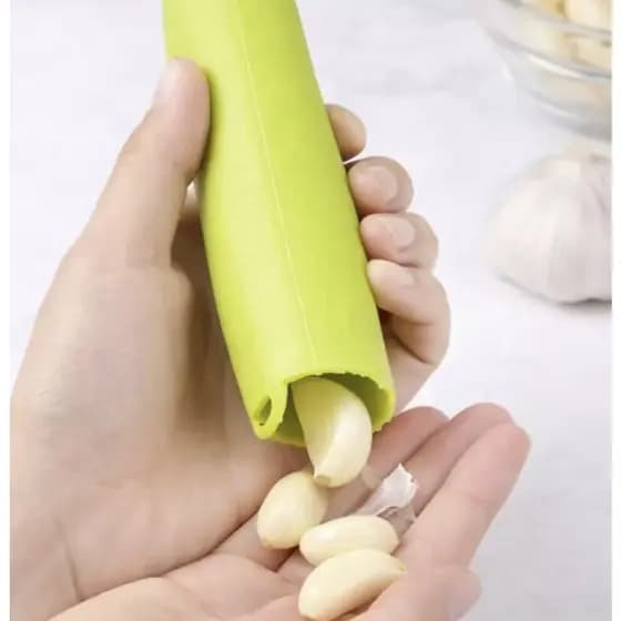 Descascador De Alho VERDE Cozinha Tubo De Silicone Tira Casca