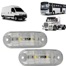 LANTERNA PLACA ONIBUS CARRETA CAMINHAO CARRETINHA SEMI REBOQUE LED 2 UNIDADE