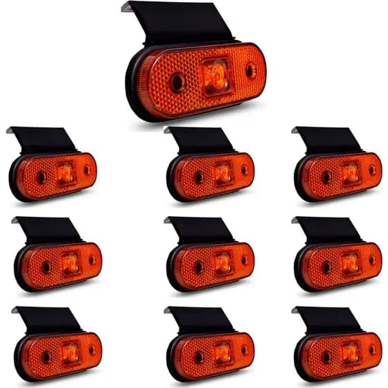 LANTERNA LATERAL CAMINHAO CARRETA FACCHINI LED AM BIVOLT 10 UN