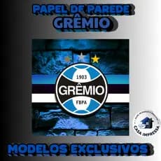 PAPEL DE PAREDE ADESIVO PERSONALIZADO - GRÊMIO - TIME FUTEBOL - ESCUDO