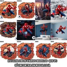 ADESIVO DE  PAREDE 3D HOMEM ARANHA  3D-  50x50 CM- VÁRIOS MODELOS
