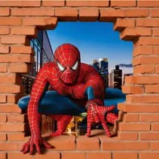 PAPEL DE PAREDE  PERSONALIZADO ADESIVO HOMEM ARANHA 3D - 100x100CM ( TAMANHO GIGANTE)