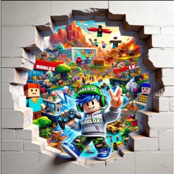 ADESIVO DE PAREDE ROBLOX DECORAÇÃO QUARTO