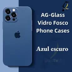 -Bemtevi-Capa Preto AG-Glass para iPhone De Vidro Fosco Capinha iPhone XR Várias opções de cores