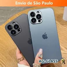 -Bemtevi-Capa AG-Glass para iPhone Pro com Película anti espião De Vidro Fosco Capinha iPhone 15 Pro Max 12 Pro Max 14 13 pro max 12 pro capinha navy blue Azul