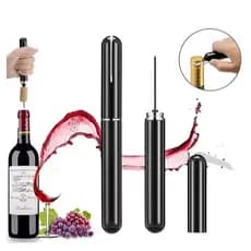 Bomba De Ar De Segurança Abridor De Garrafas De Vinho Com Cortador De Folhas Saca-Rolhas Pino De Aço Inoxidável Pressão