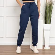 Calça Moletom Flanelado Grosso Com Punho Moda Feminino COD 042