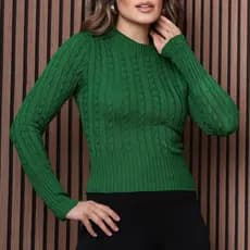 Blusa Trançada Trico Modal Moda Feminina