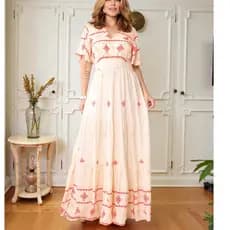 Vestido Longo Estampado PLUS SIZE Forrado Moda Feminina COD 050