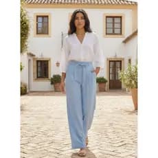 Calça Feminina Marrante Pantalona Cintura Alta Social Casual Elegante com Bolsos Moda COD 093