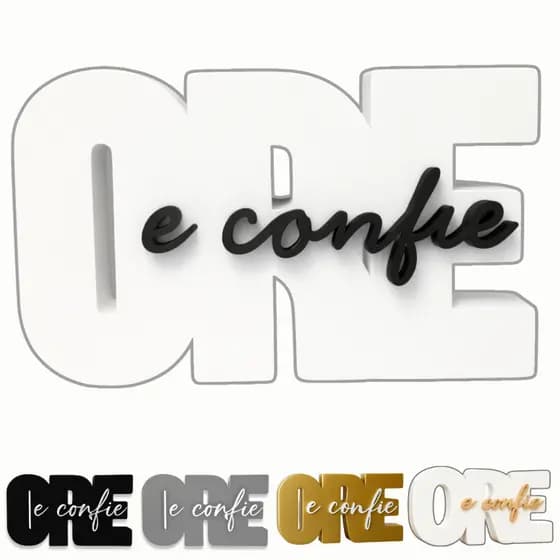 Ore e Confie Letreiro Decorativo Fé Inspiração Estilo Presente Religioso Moderno Mesa Estante Decoração Casa Sala